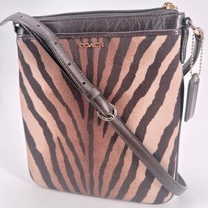Coach Zebra Madison Swingpack Crossbody Bag